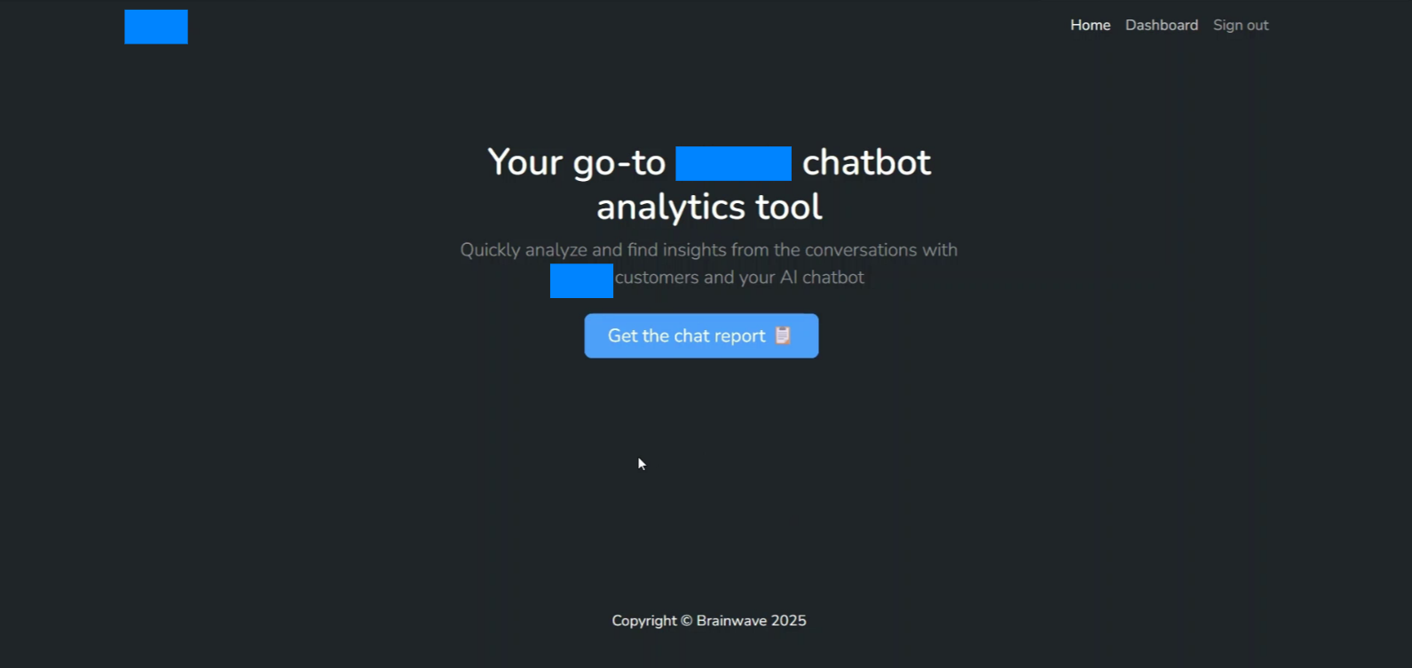 Project - Chat Analytics Landing Page